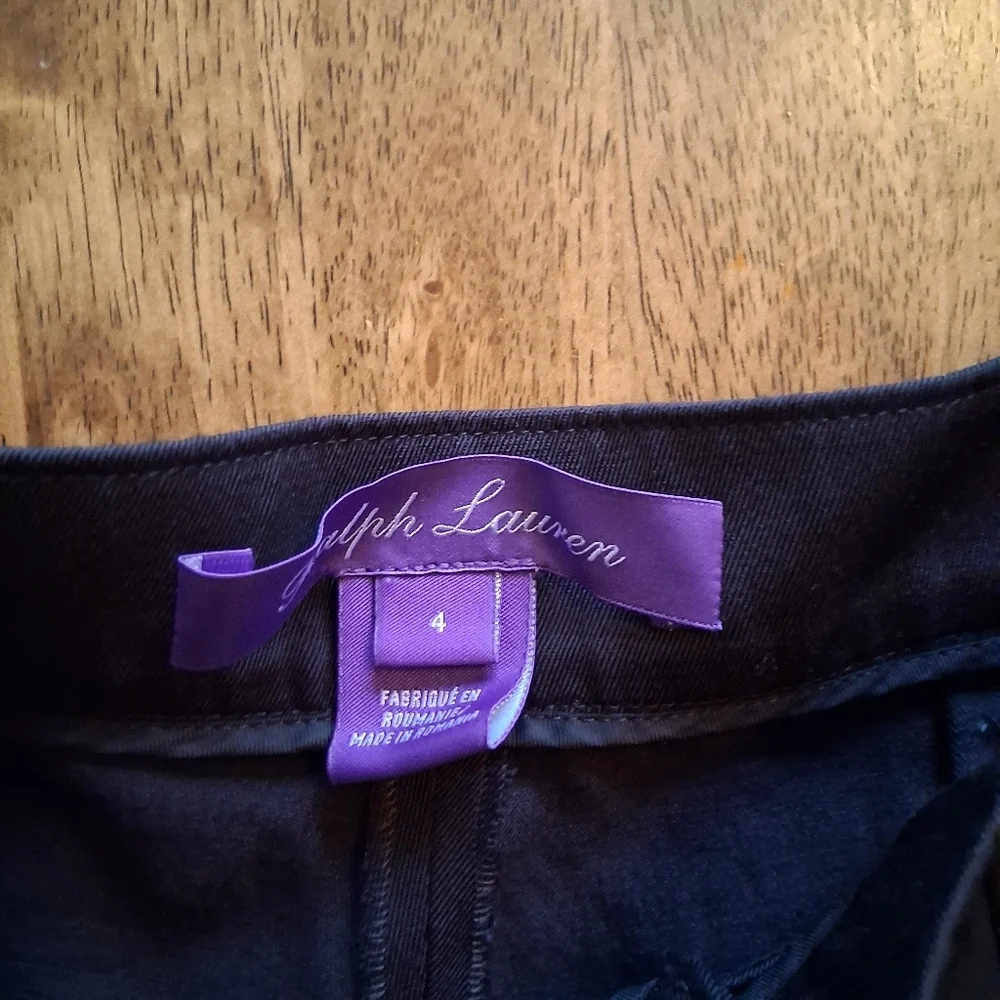 Ralph Lauren Purple Label Equestrian Black 100% Wool Leg Zip Opening 4